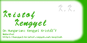 kristof kengyel business card